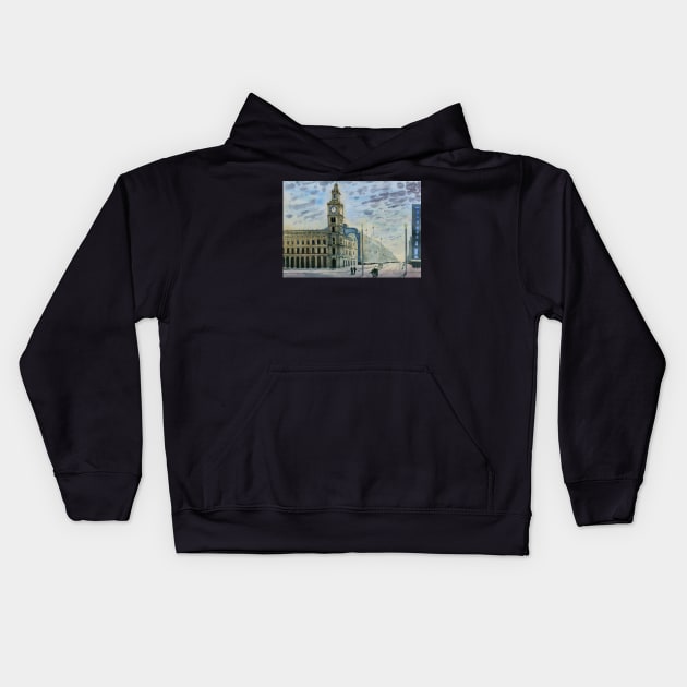 Melbourne GPO Kids Hoodie by darrenyeoart